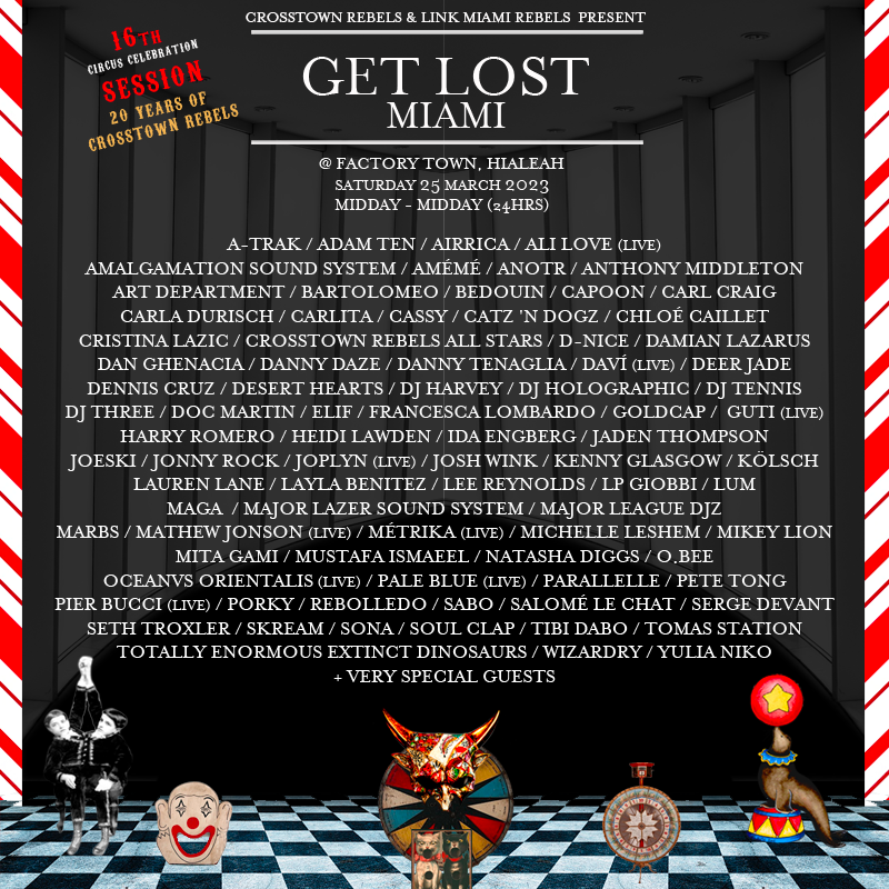 Get Lost Miami Line Up 2023